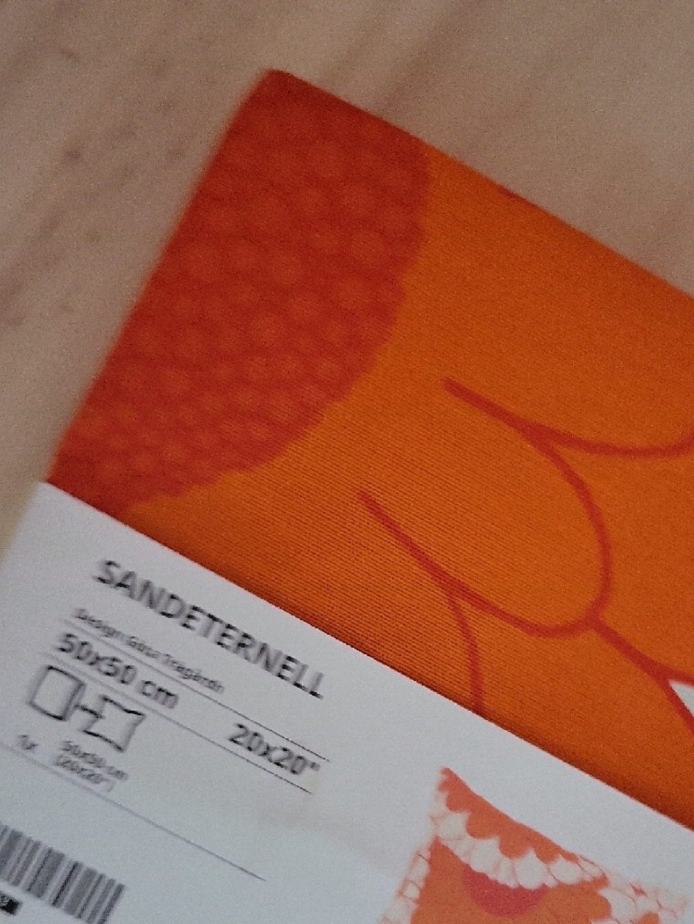 Ikea Sandeternell Orange Floral Pillow Cover - Picture 3 of 5